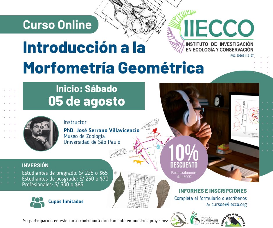 iiecco's tweet photo. 📣💻📚 ¡Abrimos las inscripciones para la segunda edición de nuestro #IIECCOCURSO "Introducción a la Morfometría Geométrica"! https://t.co/g6OZwlaYwt