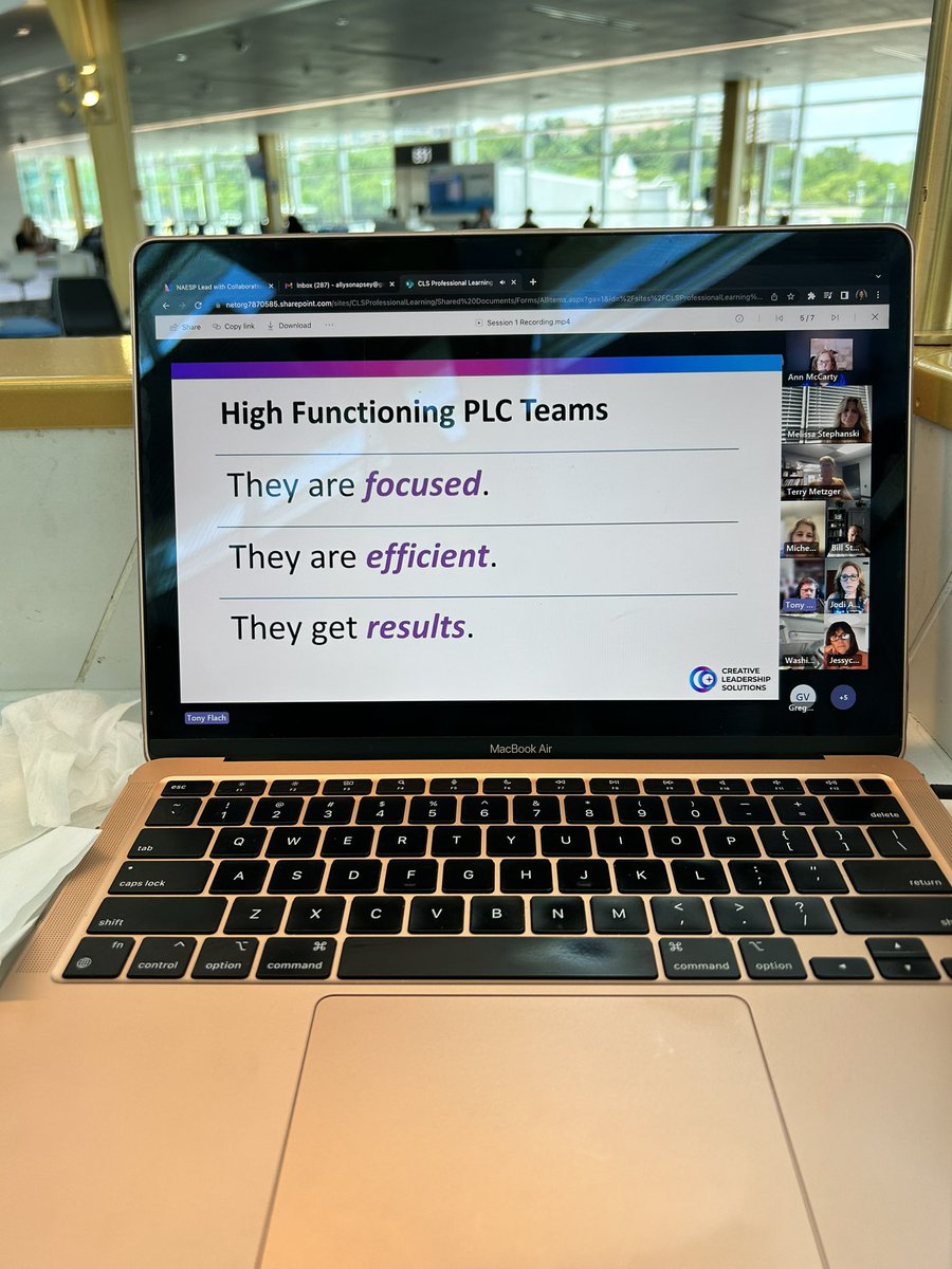 “Efficiency isn’t about creating the perfect set of forms to get through the PLC process. Teams need to figure out a process that helps them become efficient, because my set of forms becomes your exercise in paperwork.” ~Tony Flach

Airport learning alongside my <a href="/CreativeLdrSol/">Creative Leadership Solutions</a>