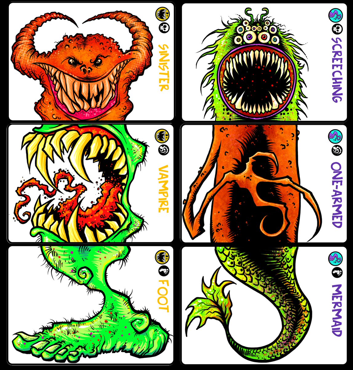 More Monster combinations from my new original card game. Go to tinyurl.com/monsterrummy to check it out.
...
#indiecomics #drawing #comicart #comics #graphicnovels #fantasyart #dragons #cartoon #doodle #boardgameart #gameart #inkart #rpg #illustration #characterdesign #monster