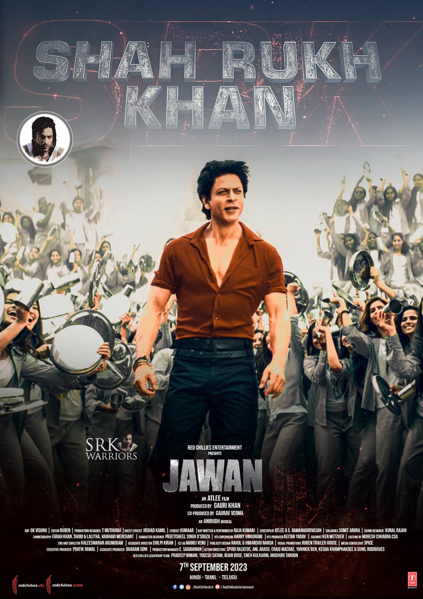 TeamSRKWarriors's tweet photo. #Jawan, a gripping action thriller that takes us on an emotional odyssey as a man strives to correct the injustices prevailing in society 🔥❤️

#JawanPrevue #ShahRukhKhan #Nayanthara #VijaySethupathi #Atlee https://t.co/ZLzk4fLsE2
