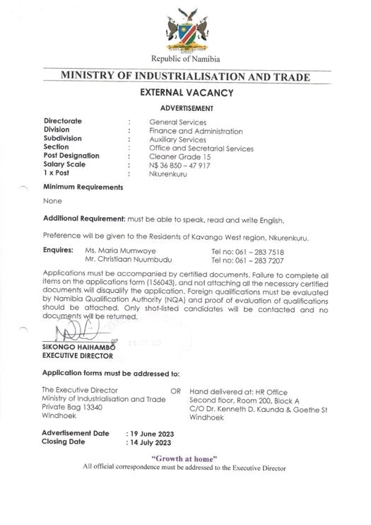 Jobs Namibia on Twitter "vacancies available in Namibia Sharethem with