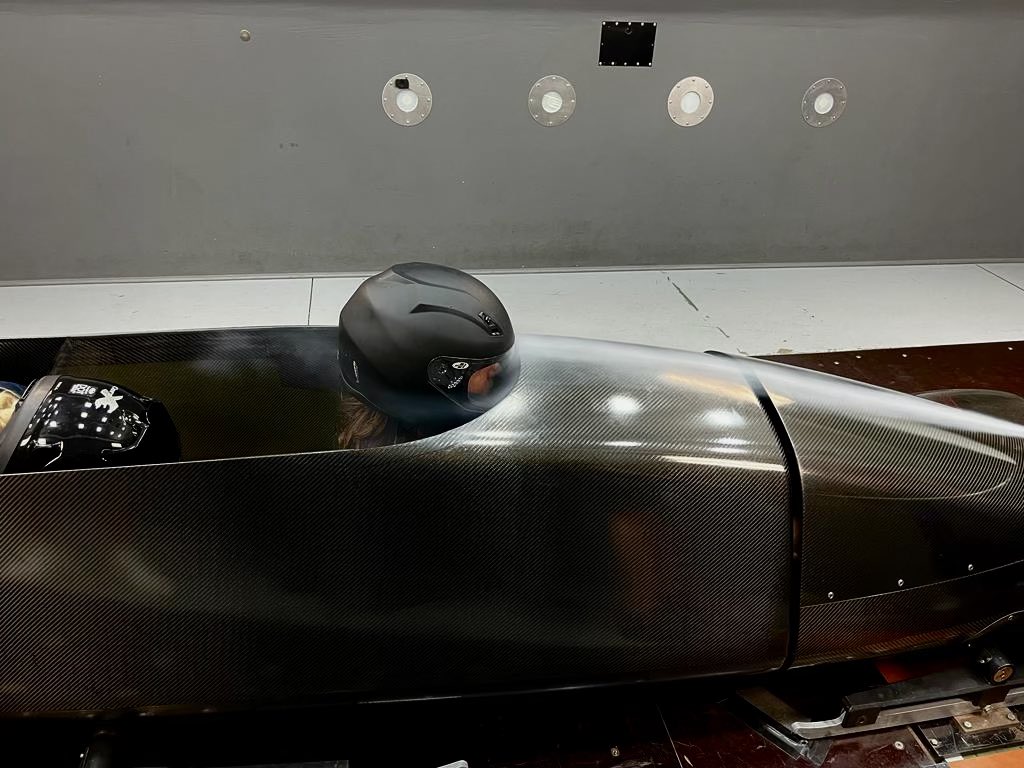 USABS's tweet photo. In sports like bobsled and skeleton, every second (or even half or hundredth of a second) counts. For that reason, USABS takes every measure possible to ensure our sleds are as aerodynamic as possible- including wind tunnel testing at @A2WindTunnel 💨 https://t.co/RVpFQ530vK