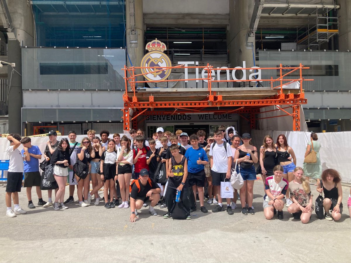 Fantastic MFL trip to Madrid! #Bernabeu #RealMadrid 🇪🇸