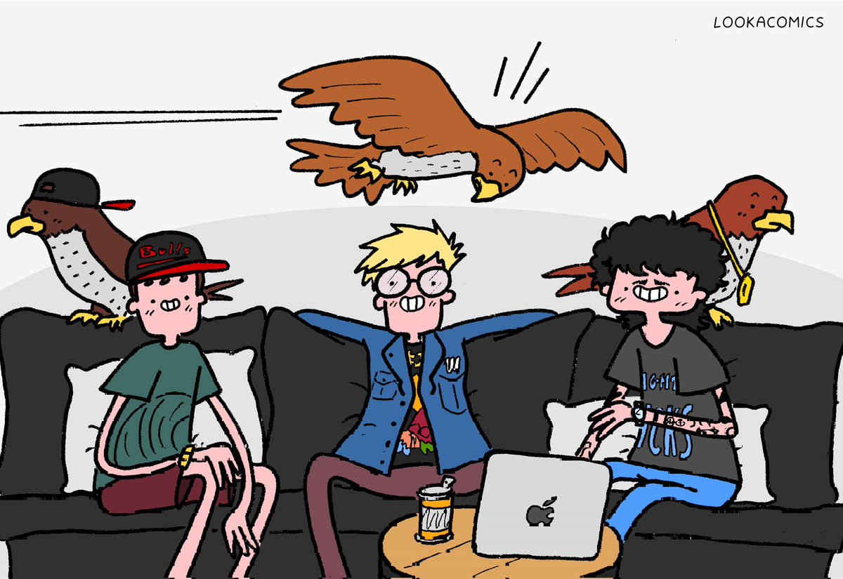 lookacomics's tweet photo. Falcon buddies 🦅 https://t.co/jHBHrI7dNI
