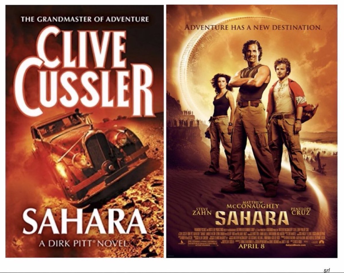 SaveRedlandLibr's tweet photo. 6:35pm TODAY on @Film4

The 2005 #Action film🎥 “Sahara” directed by #BreckEisner from a screenplay by James V.Hart, Thomas Dean Donnelly, Joshua Oppenheimer &amp; John C.Richards

Based on #CliveCussler’s 1992 novel📖
 
🌟#MatthewMcConaughey #SteveZahn #PenélopeCruz #LambertWilson https://t.co/RXDI1kniW0