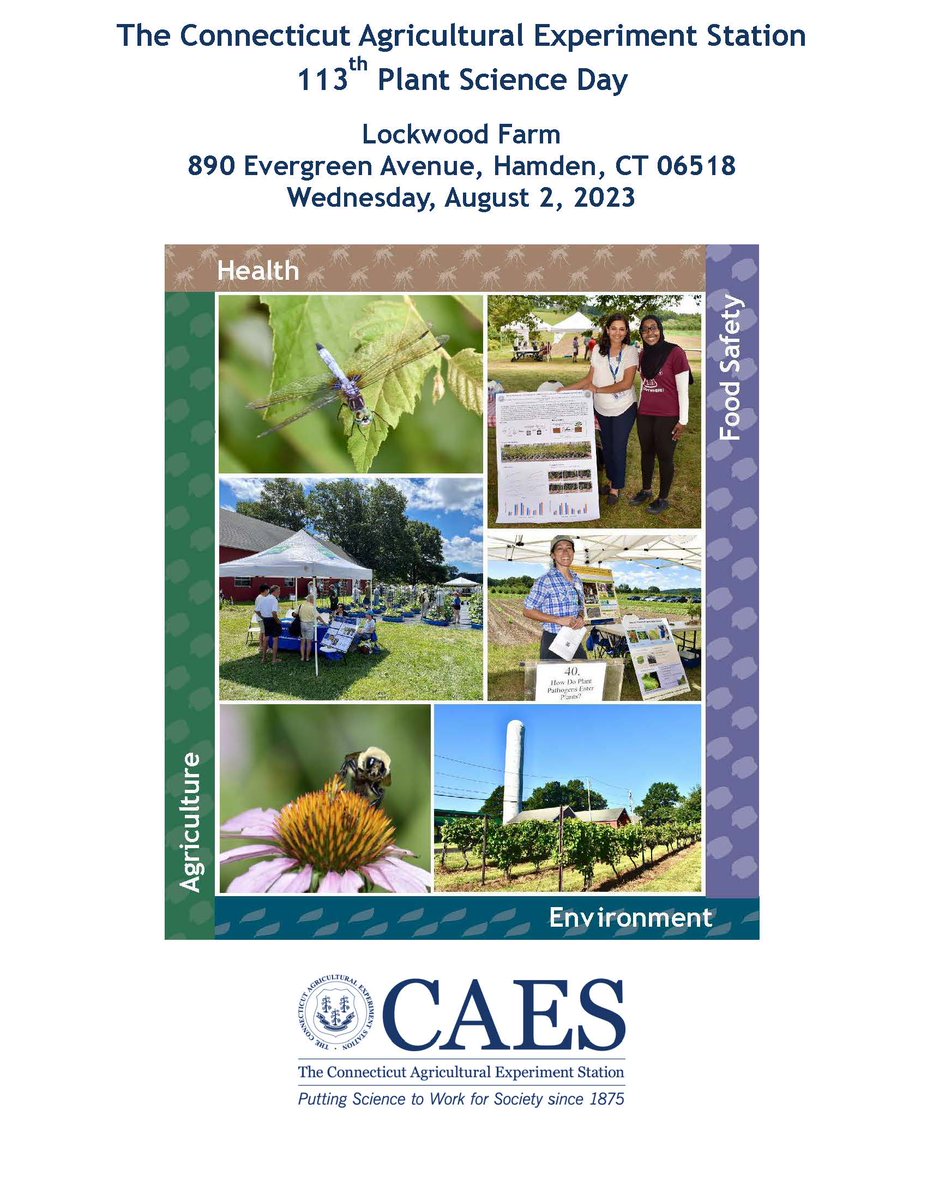 Our 2023 Plant Science Day program is now available on our website: portal.ct.gov/-/media/CAES/D…

Plant Science Day 2023 page: portal.ct.gov/CAES/Plant-Sci…