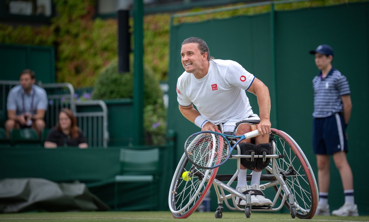 Semi-finals 🔜 Great Britain's @AlfieHewett6 and @GordonReid91 both made it through to the Gentlemen's Wheelchair Singles last four today 👏 #Wimbledon
