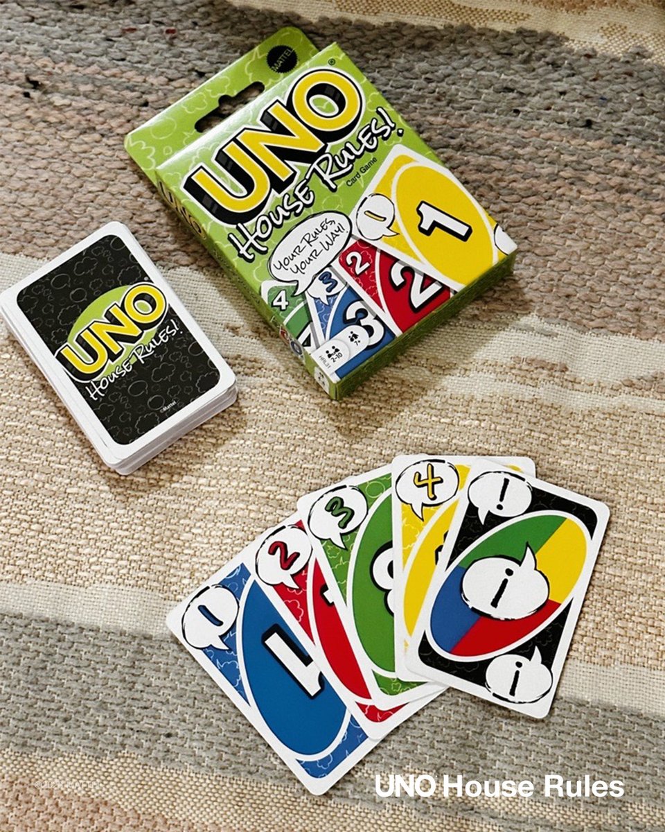 UNO on X: When a card with an Add-a-Rule icon is played, the player who  played it gets to make up a rule which must be acted upon each time another  card