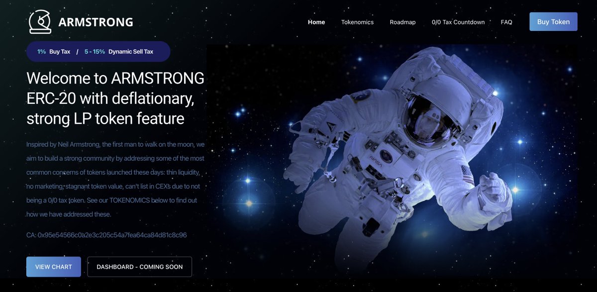 ArmstrongERC20's tweet photo. We have published our website at https://t.co/22gVolrpAX

#ARMSTRONG https://t.co/iUid2KvRDC