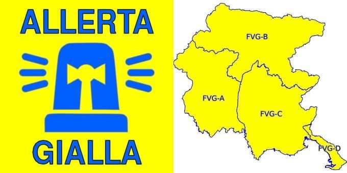 ⚠️⚠️ #AllertameteoFVG ⚠️⚠️
ALLERTA REGIONALE 7 DEL 2023
DA ORE 18:00 DEL 12/07/2023
Alle ORE 24:00 DEL 13/07/2023
ALLERTA GIALLA PER TEMPORALI FORTI SU TUTTO FVG
 Maggiori informazioni su: bit.ly/3lcJsoh
 Documento di allerta: cfd.protezionecivile.fvg.it/ARC/2023/Aller…