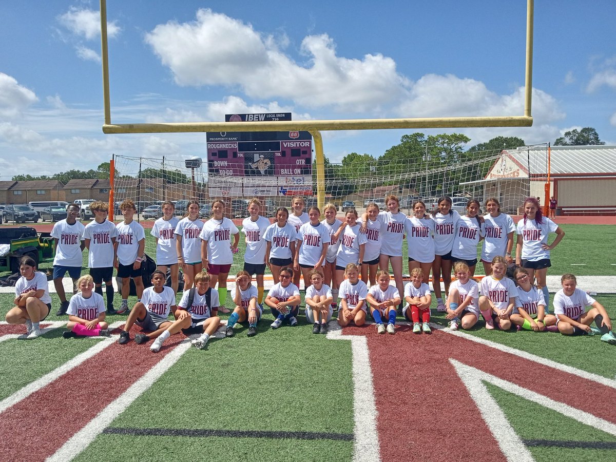 Our 6th-9th graders were a great group at our soccer camp this week. The future looks bright for <a href="/CHSAthl/">Columbia Athletics - Ride For The ‘C’</a> <a href="/WBJH_Athletics/">West Brazos Junior High Athletics</a> <a href="/CBISDTx/">Columbia-Brazoria</a> #ridefortheC