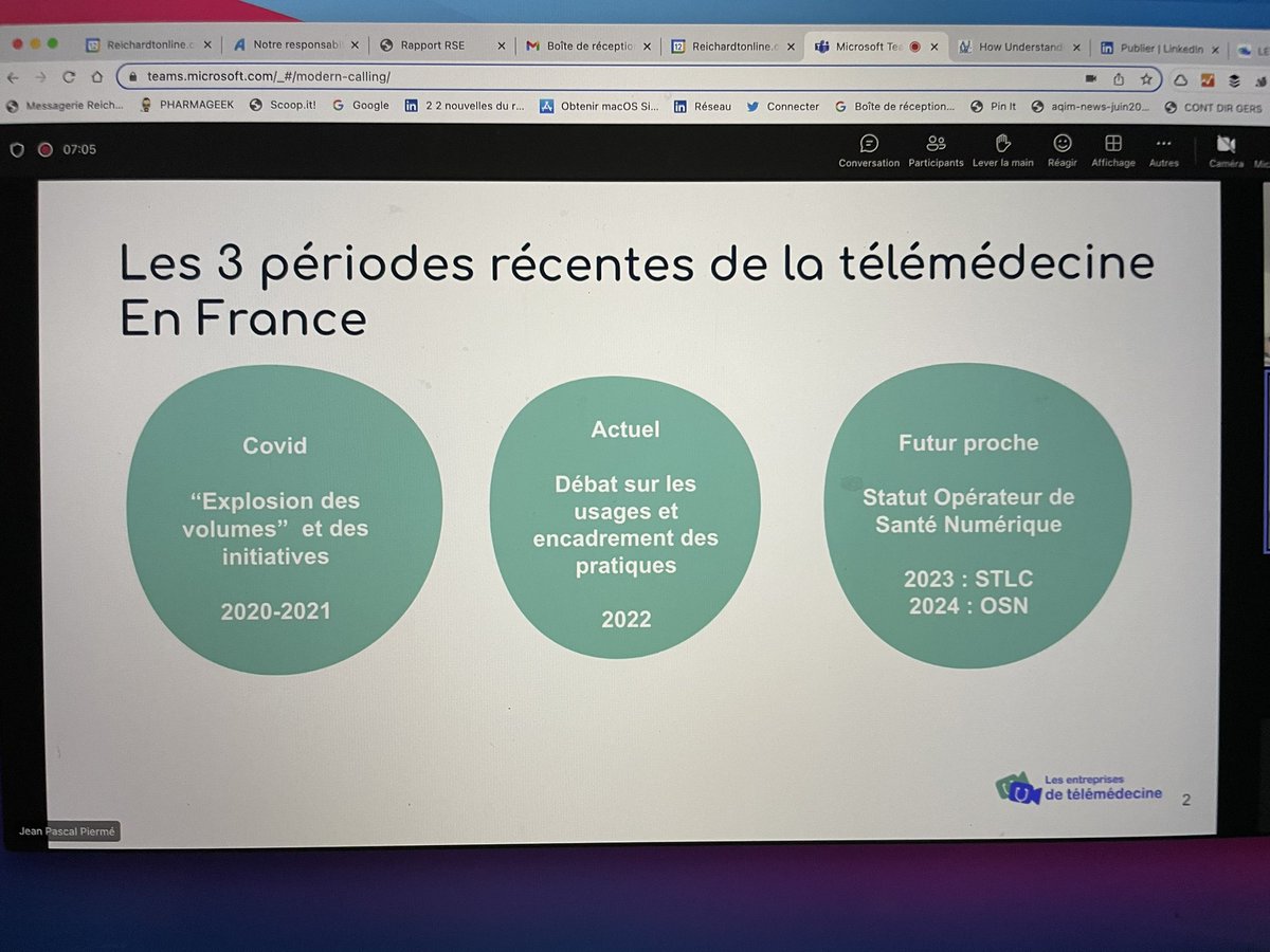 LionelREICHARDT's tweet photo. Super cours ce soir pour les étudiants du #mbadmbhealth sur la #telesante avec Jean Pascal Pierme de @TeladocHealth et président du LET (les entreprises de la télémédecine) et Julie Salomon de @_Qare_  et VP affaires médicales du LET👍💪🙏merci à tous les deux ! Hcsmeufr https://t.co/rMDEXPzHod
