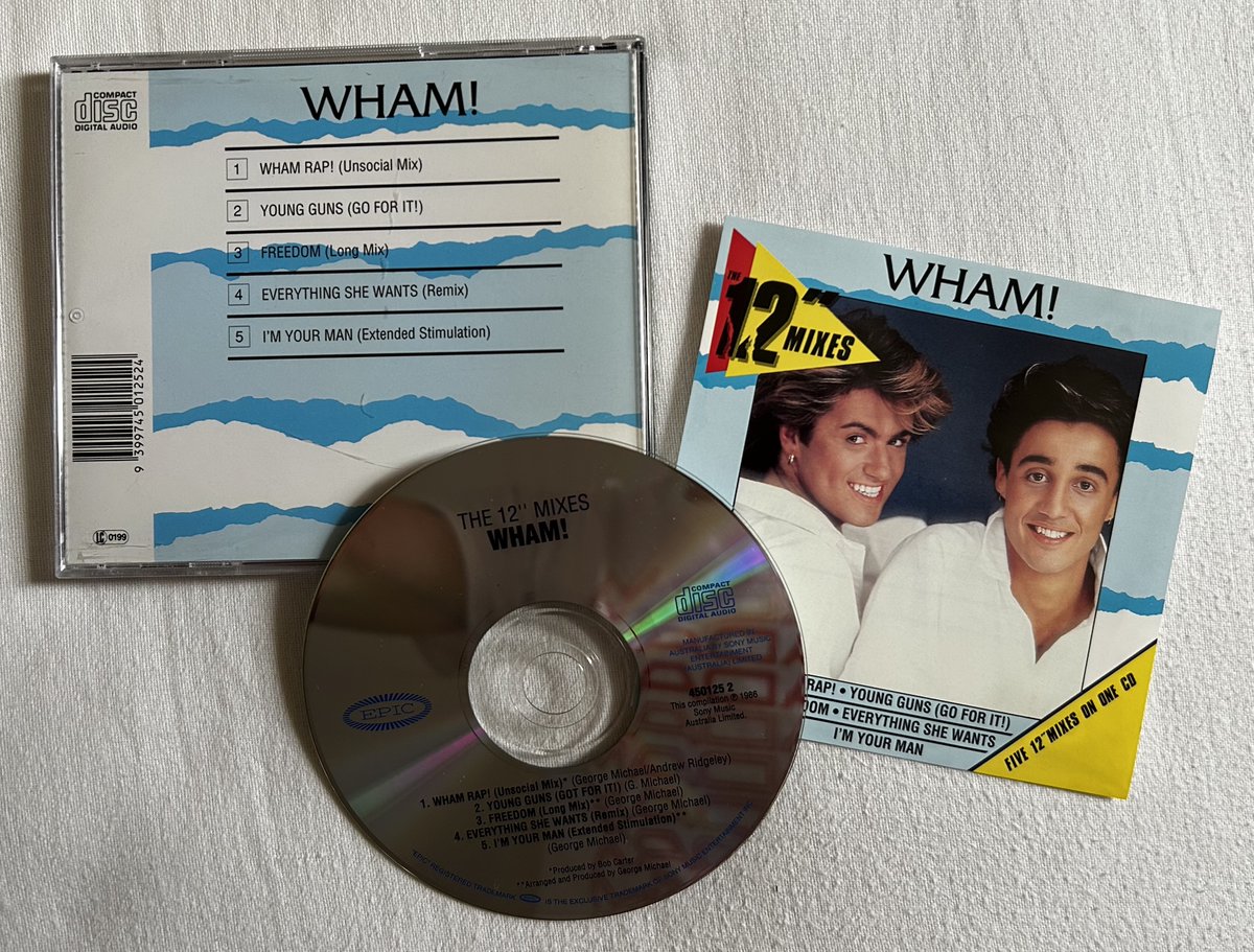 BootedGay71's tweet photo. #NowPlaying 
#Wham #12InchMixes
🇦🇺 CD 1988

#WhamRap #UnsocialMix
#YoungGunsGoForIt #12Mix
#Freedom #LongMix
#EverythingSheWants #Remix 
#ImYourMan #ExtendedStimulation https://t.co/O8fvq572dg