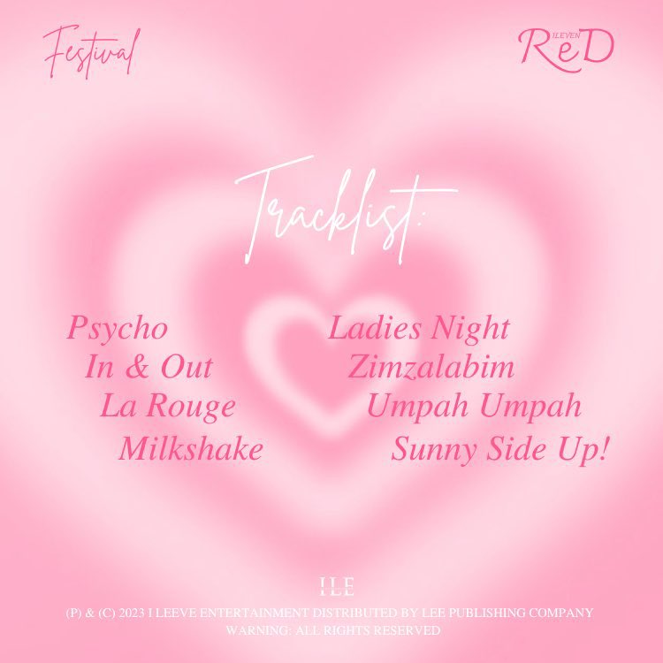 ilee_11's tweet photo. ⠀
#ILEVEN_Red #TRF_Beginning #LEEVEENT
1st Mini Album
The RED Festival: Beginning
Official Album Cover Front & Back
➫ 2023.07.12 (Mini Album Release) https://t.co/BSUpDXSoIY