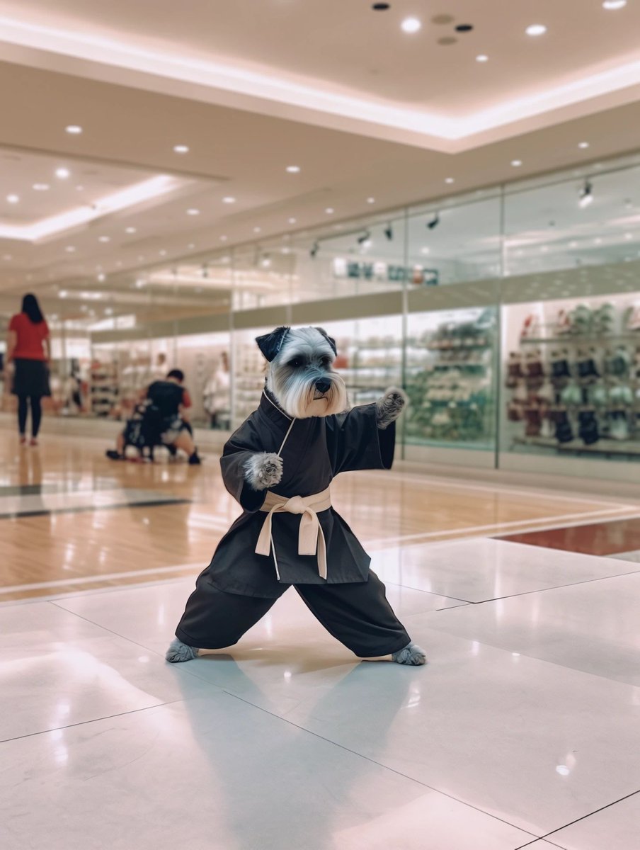 Erin3210's tweet image. Schnauzer little master how you run to the mall to practice kung fu ah, I believe you have the identity of the absolute martial arts. 🐶📷 #dogs #cats #pets #petownership #petfood