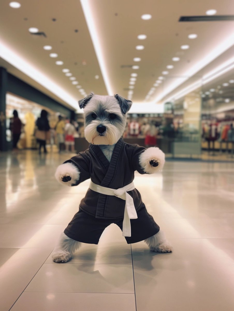 Erin3210's tweet image. Schnauzer little master how you run to the mall to practice kung fu ah, I believe you have the identity of the absolute martial arts. 🐶📷 #dogs #cats #pets #petownership #petfood