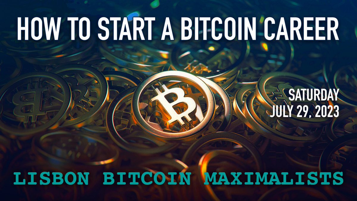 BitcoinErrorLog's tweet image. Join me at the next Lisbon Bitcoin Maximalists meetup, where I'll discus ways to start a career and get a job in the Bitcoin industry!

Sign up here: meetup.com/lisbon-bitcoin…