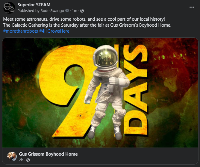 Can't wait for next Saturday? Come and see us at the Lawrence County Fair this week 5-10pm in the Expo Hall!
#morethanrobots #4hgrowshere