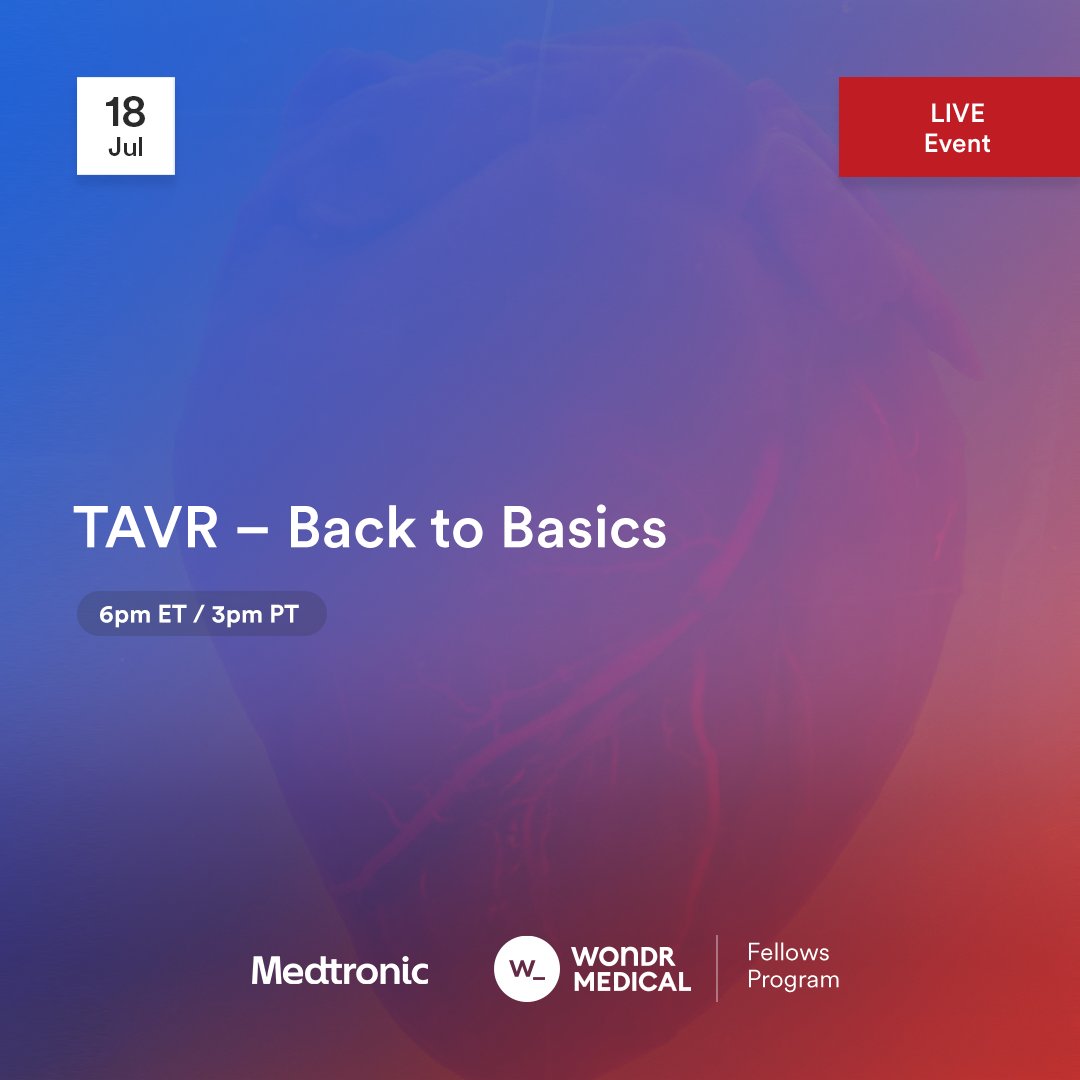 Wondr Medical (@wondrmedical) on Twitter photo Join us for the first episode of TAVR Trainers Season 2, as we discuss the basics of TAVR planning and execution. Featuring live discussion with <a href="/PinakShahMD/">Pinak Shah, MD</a>, <a href="/arnavkumar/">Arnav Kumar, MD, MSCR</a> and @jcl3md
ā”ļø Register now: wondrmedical.net/ch/TAVR-Traine⦠Join us for the first episode of TAVR Trainers Season 2, as we discuss the basics of TAVR planning and execution. Featuring live discussion with <a href="/PinakShahMD/">Pinak Shah, MD</a>, <a href="/arnavkumar/">Arnav Kumar, MD, MSCR</a> and @jcl3md
ā”ļø Register now: wondrmedical.net/ch/TAVR-Traineā¦