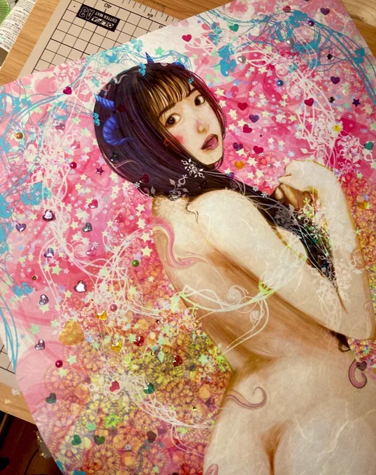 モデルさんが幸せになるようにって描いてるよ、全部明日額選びに行こうかな 
