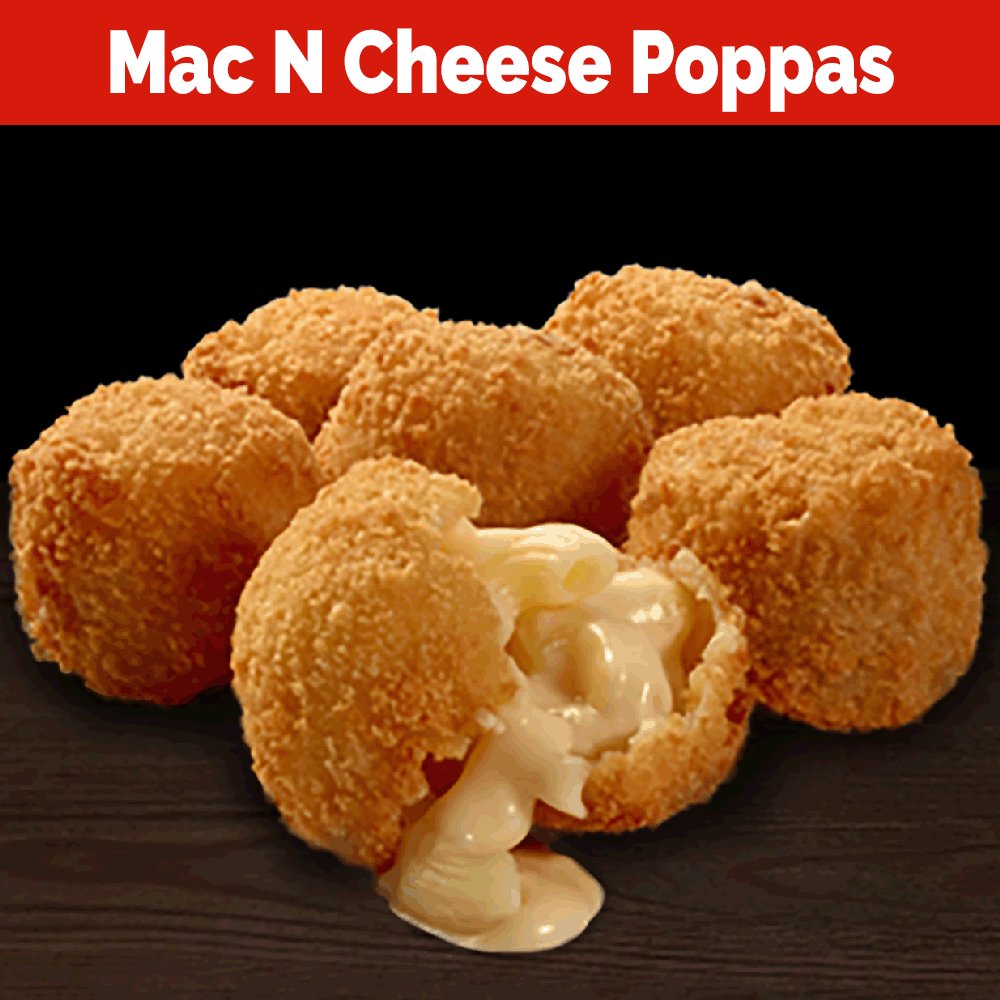 If you haven't tried our Mac 'N' Cheese Poppas - you really should! They are delicious, crispy coated Macaroni Cheese Poppas. A great addition to your order. 
Available in portions of 4, 6 or 12.