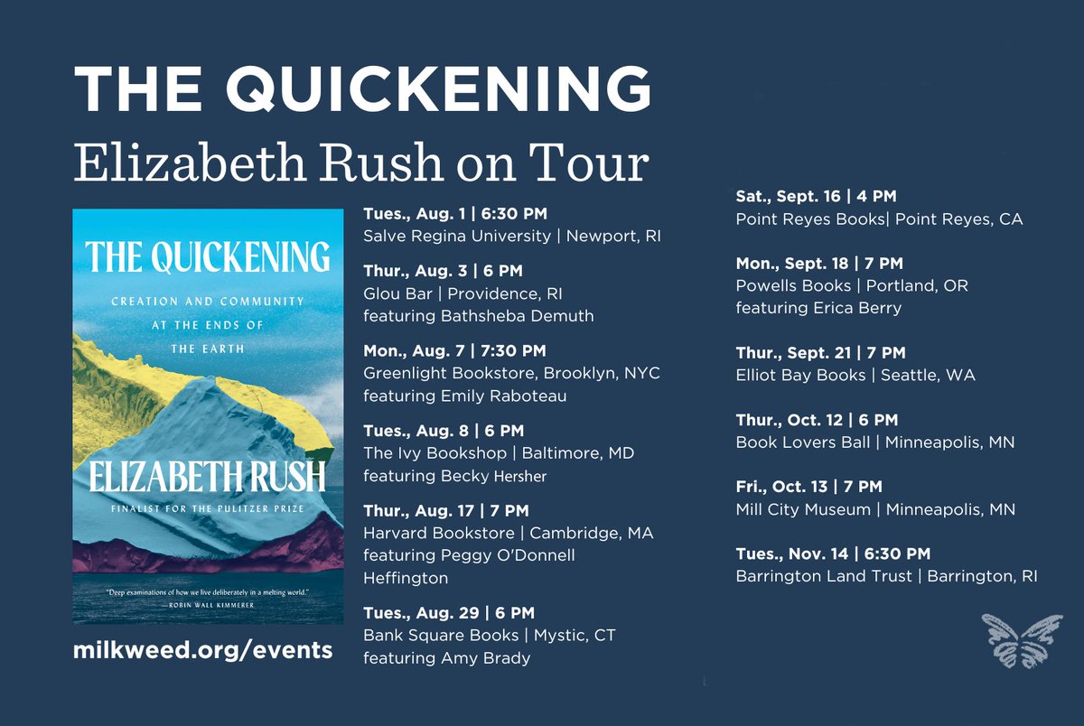 THE QUICKENING tour is coming soon to an east coast, west coast, or third coast location near YOU! The best part: I am going to be in conversation with some of the most brilliant women alive...@emilyraboteau, @brdemuth, @ericajberry, @ingredient_x, @peggyohdonnell, & @rhersher !