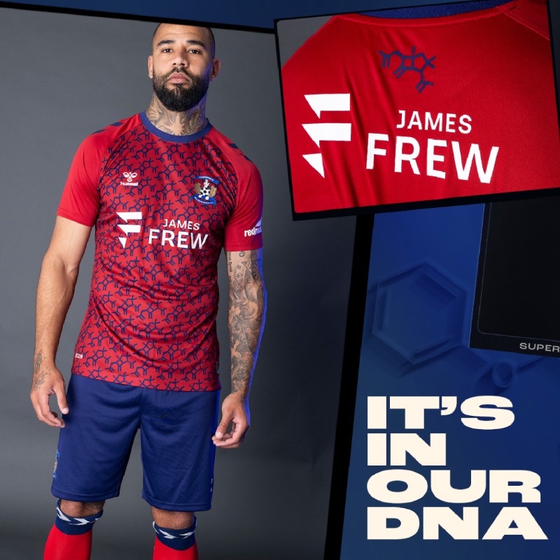 KilmarnockFC's tweet photo. Introducing our 2023/24 away kit, inspired by a local’s discovery which revolutionised the world of medicine 🧬

The chemistry of our kit ⬇️