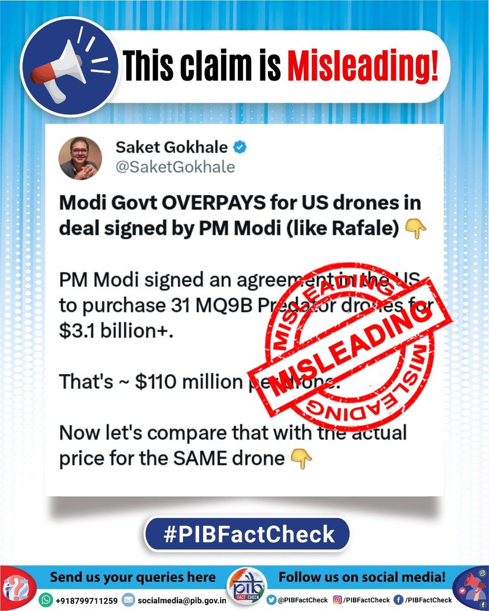 sidd_sharma01's tweet photo. 𝐃𝐄𝐅𝐄𝐍𝐂𝐄 𝐃𝐄𝐀𝐋 – 𝐅𝐎𝐑 𝐄𝐗𝐏𝐄𝐑𝐓𝐒 𝐓𝐎 𝐄𝐕𝐀𝐋𝐔𝐀𝐓𝐄:

26 Rafale M: July, 2023

- Initial 36 Rafale Deal with Dassault, France (September, 2016) – INR 58,891 Crore / 7.8 Bn Euros = Cost per Aircraft: 216.6 Mn Euros

- Reasons for Higher Cost Given / Indicated – India Specific lot of Modifications

- Egypt 30 Rafale Deal with Dassault, France (April, 2021) – Around INR 30,000 Crore / 3.9 Bn Euros = Cost per Aircraft: 130 Mn Euros

- Egypt 24 Rafale Deal with Dassault, France (Feb, 2015) – 5.3 Bn Euros = Cost per Aircraft: 216 Mn Euros

- UAE 90 Rafale Deal with Dassault, France (December, 2021) - 19 Bn Euros = Cost per Aircraft: 212 Mn Euros (5 Years Later than Indian Deal)

- Reasons sighted for cheaper deal with Egypt in 2021 – “The first tranche is always more expensive than the second because during the first tranche, you purchase training, maintenance, the ground equipment required to support the aircraft, among other things. They don’t have to buy any additional things – they have got all the training and ground equipment in-house. The second tranches don’t need the setting up of infrastructure for training, testing labs, and other equipment. In a modern fighter, software costs can be as much as 60% of total costs.”

- India 26 Rafale M Deal to be signed (July, 2023): 5.5 Bn Euros = Cost per Aircraft: 212 Mn Euros.

While these are Navy Specific Aircrafts which have inbuilt capabilities like – Tailhook, Foldable Wings, Maritime Optimized Radar etc.

Totally leaving up to the Experts & Defence Analysts to evaluate the pricing & the repeat deal India shall be initiating in next two days.

P.S - A few days back when India signed the deal for MQ9B Predator Drones with US for 3.1 Bn $ the cost was indicated as "Misleading Claim" by Indian Govt. while the entire internet is filled with News indicating the very same price.

#RafaleM #RafaleMIndia #RafaleMDeal #Rafale #RafaleDealIndia #IndiaFranceDefenceDeal #RafaleDeal #DefenceNews #DefenceProcurement #RafaleIndia #ModiInFrance #FranceVisitModi #FranceRafaleMDeal #DefenceExperts #IndianDefence #IndianNavyRafaleM #DefenceJournalist #Rafale #RafaleScam