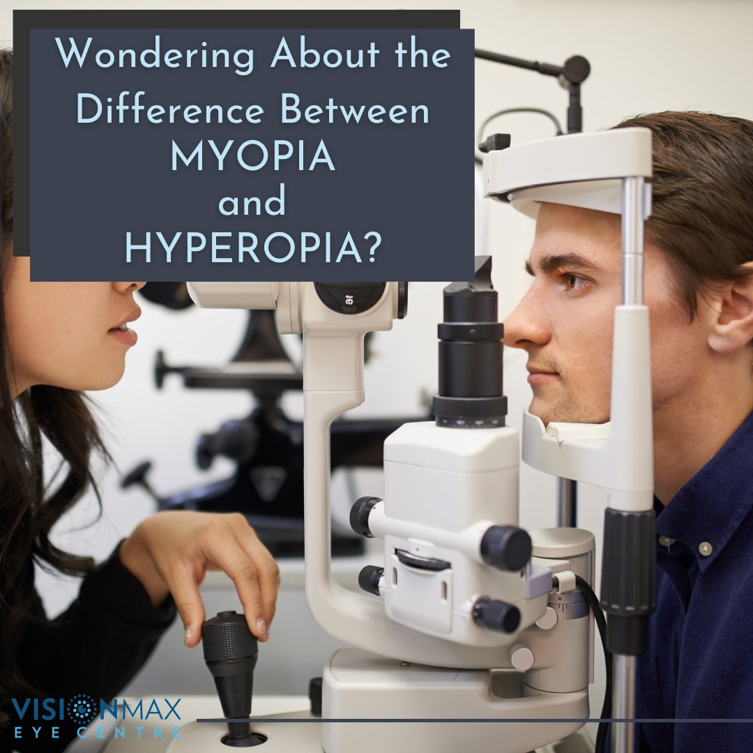 VisionmaxEye's tweet photo. Wondering about the difference between myopia and hyperopia? 🤔

Myopia (nearsightedness) means you can see things close up clearly, but distant things are blurry. Hyperopia (farsightedness) is the opposite. 
1/2 https://t.co/MCs0z6BYGH