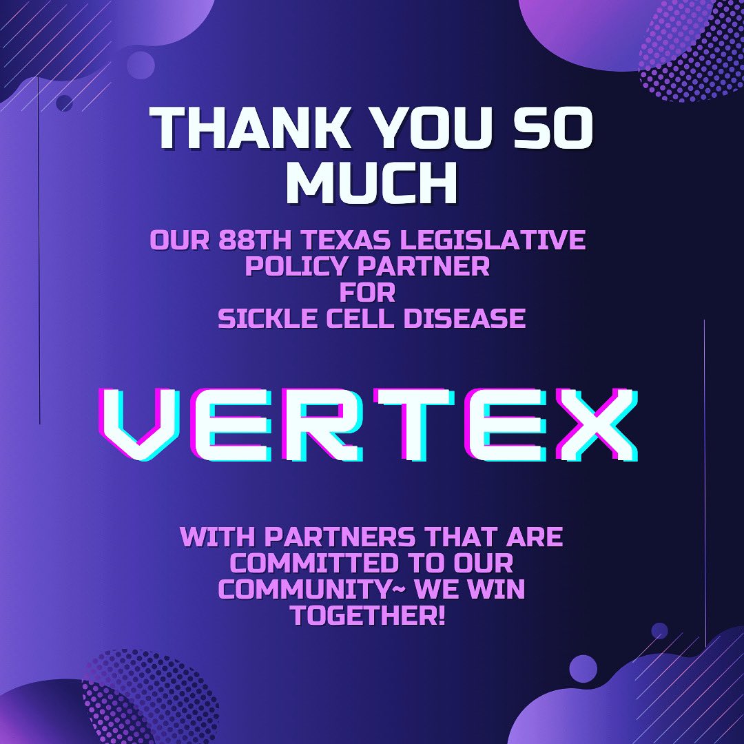 Sickle Cell Houston (@sicklecellhou) on Twitter photo With community partners like you <a href="/VertexPharma/">Vertex Pharmaceuticals</a> we are EMPOWERED, we can stand STRONG, and we can CONQUER it all! Thank you to our State Policy Partner for the 88th legislative session in Texas for SCD #bettertogether #sicklecellcare #accesstotherapies With community partners like you <a href="/VertexPharma/">Vertex Pharmaceuticals</a> we are EMPOWERED, we can stand STRONG, and we can CONQUER it all! Thank you to our State Policy Partner for the 88th legislative session in Texas for SCD #bettertogether #sicklecellcare #accesstotherapies