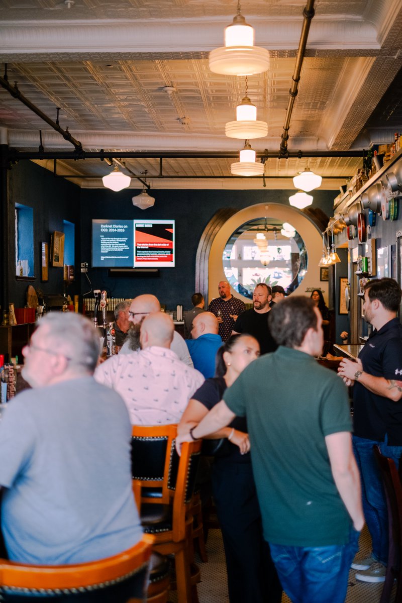 CyBeerCommunity's tweet photo. Want to send a huge thank you to everyone who joined us last night at Cybeer.🍻Stay tuned for the next one! Also sending a special thanks to Loch &amp; Quay for hosting, &amp; Brian Nussbaum @ilnuttree for presenting. This one set the bar high for the following events.... 😯 📸 https://t.co/5fJZOXDhrv