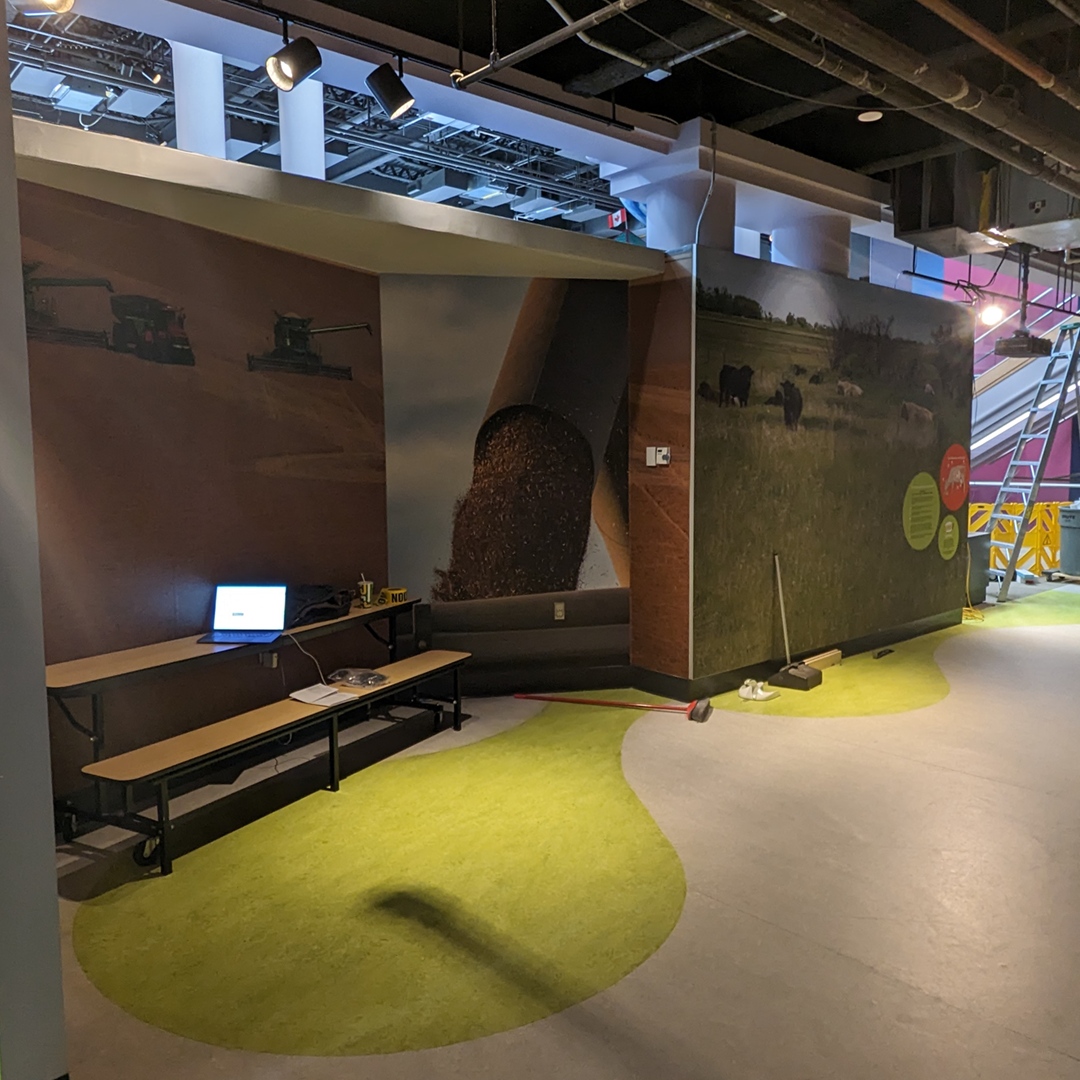 SkScienceCentre's tweet photo. The updates to the Richardson Ag-grow-land exhibit are progressing nicely! New wall graphics are installed and electronics work is well underway!
Learn more about Richardson Ag-grow-land here: https://t.co/CDJeRzS7Gz
#agriculture #agricultureeducation #agrotech #agrotechnology https://t.co/jubACnwI0k