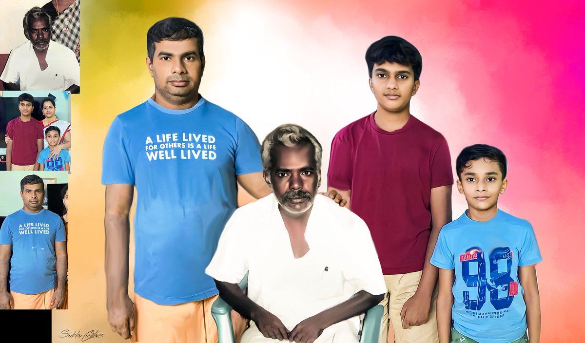 subbucreatives's tweet photo. Turn your memorable photo into digital painting  for family adding late grand dad into the family gives complete feel #mergeart ❤️🎨🎨 surprise your lovedones with beautiful gifting digital painting 

Get your personal favourite picture of cute family into digital painting❤️💕 🖌️ https://t.co/2XW8TsatUN