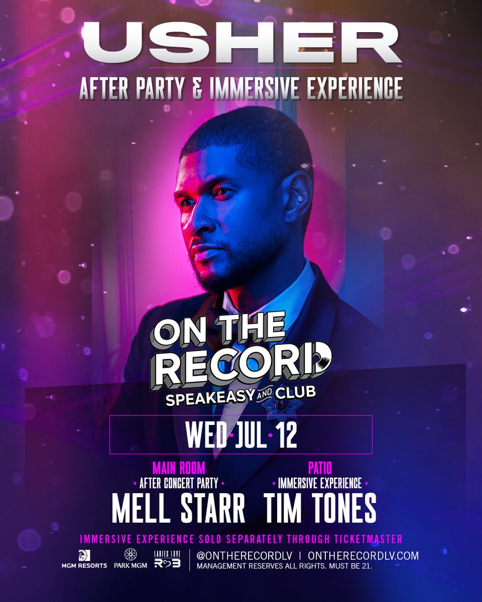 WEDNESDAY @parkmgm for @usher's after party with @djmellstarr + @djtimtones 🎉: spr.ly/6018PMBk6