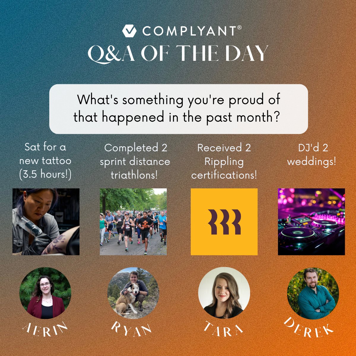 Our team shines even outside of the office! 🌟✨They know how to live their best lives inside and outside of work, and accomplish feats that are worth sharing 👏🎉 #goteam #accomplishments