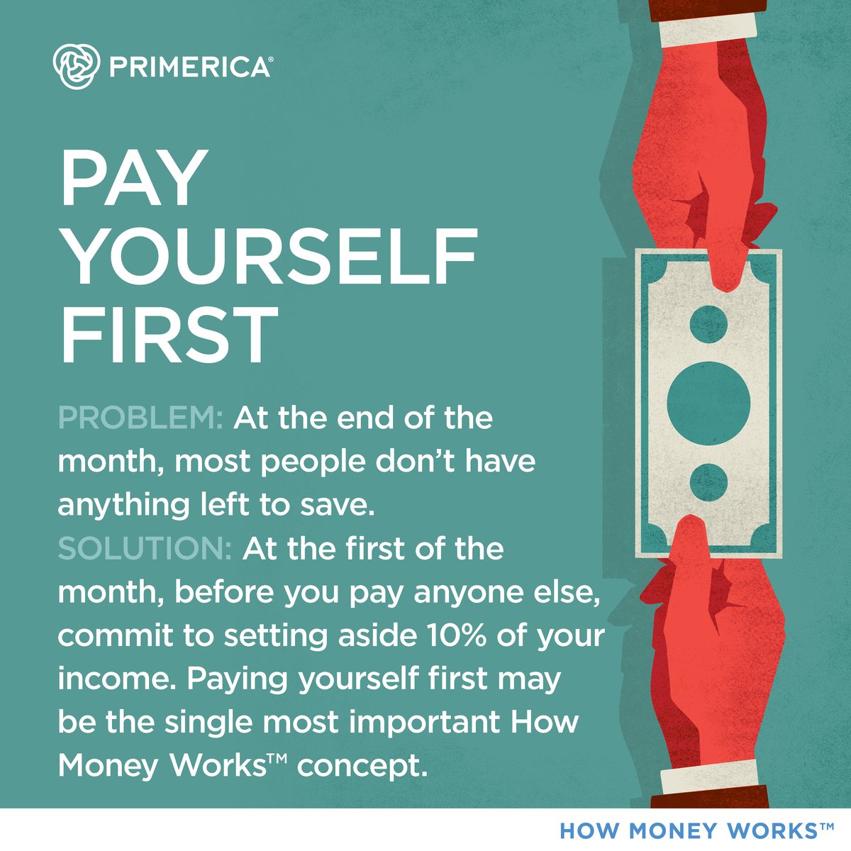 JChannyWilliams's tweet photo. Are you one of those people who don’t have anything left to save at the end of the month? It doesn’t have to be this way. Paying yourself first may be the single most important How Money Works™ concept you’ll learn. #TheRealHowMoneyWorks

https://t.co/F4nS5pq5Hg https://t.co/xAS2gXZobU