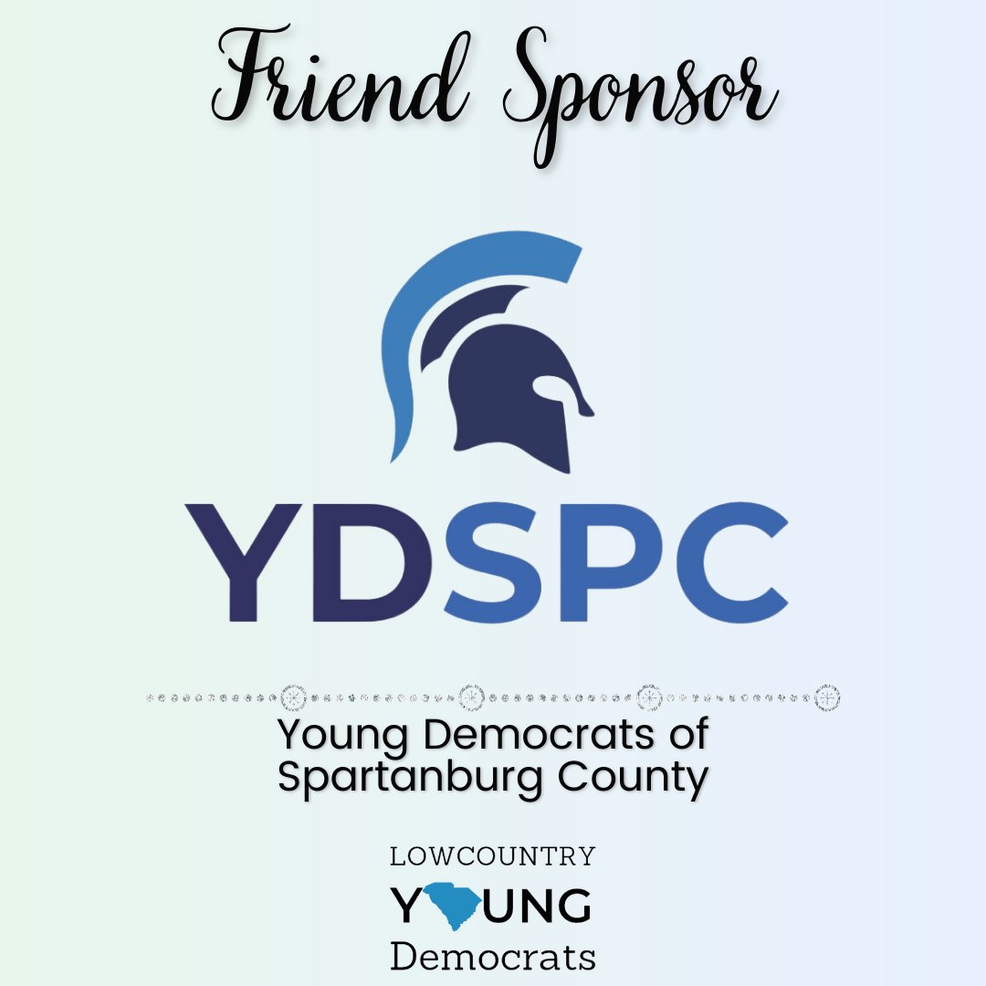 LCYDSC's tweet photo. We would like to thank the Young Democrats of Spartanburg County @YDSPC864 for their sponsorship.  #YoungGetsItDone #YoungDems 

Become a sponsor today  https://t.co/pwOi9PmoRd https://t.co/HprnxfEsz1