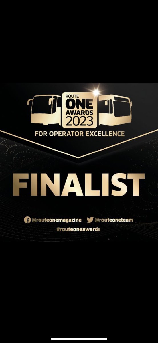 Nice to be a finalist in the ‘Coach in Tourism Programme of the Year’ category, good luck to all involved and well done to our tour team, been a tricky few years for you all, top work 👏👏👏