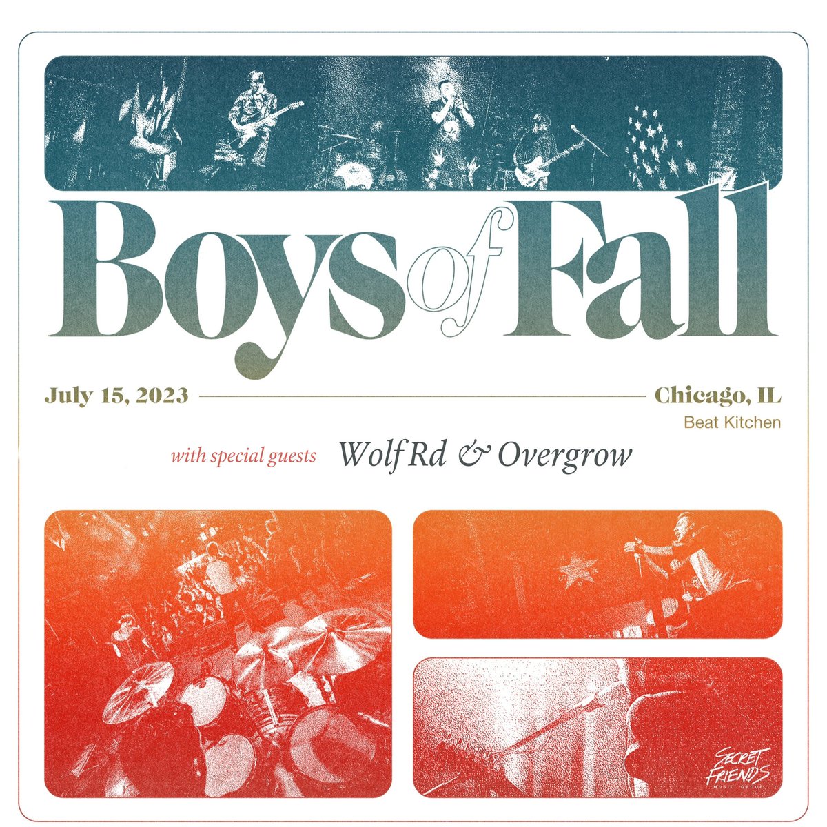 CHICAGO 🚨

Stoked to see you all on Saturday at Beat Kitchen with <a href="/boysoffallband/">Boys of Fall</a> and <a href="/wolfrdband/">Wolf Rd</a>! Tickets are still available, get them while you can 🔥