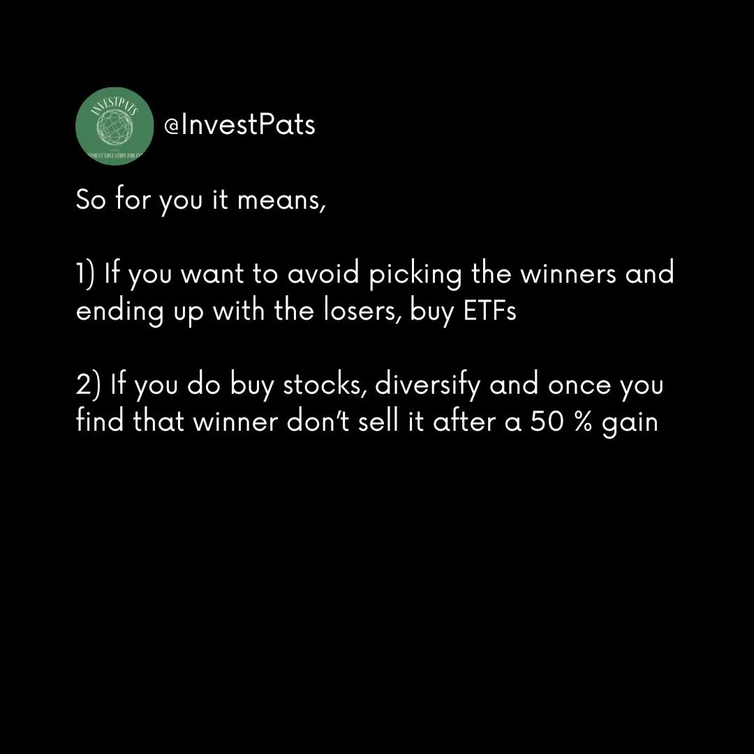 InvestPats's tweet photo. Stock picking is NOT about the amount of great stock picks.
It's all about the few mega-winners.
Let me explain.

#Investpats #Investment #Personalfinance #ETF #Investing #Germany #expats https://t.co/hO6gJhHNAz