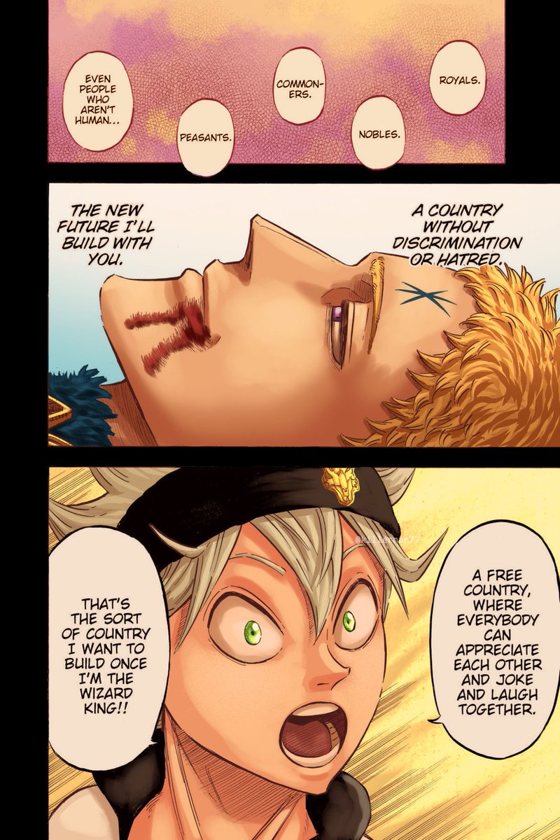 A country without discrimination or hatred

#BlackClover #ブラッククローバー