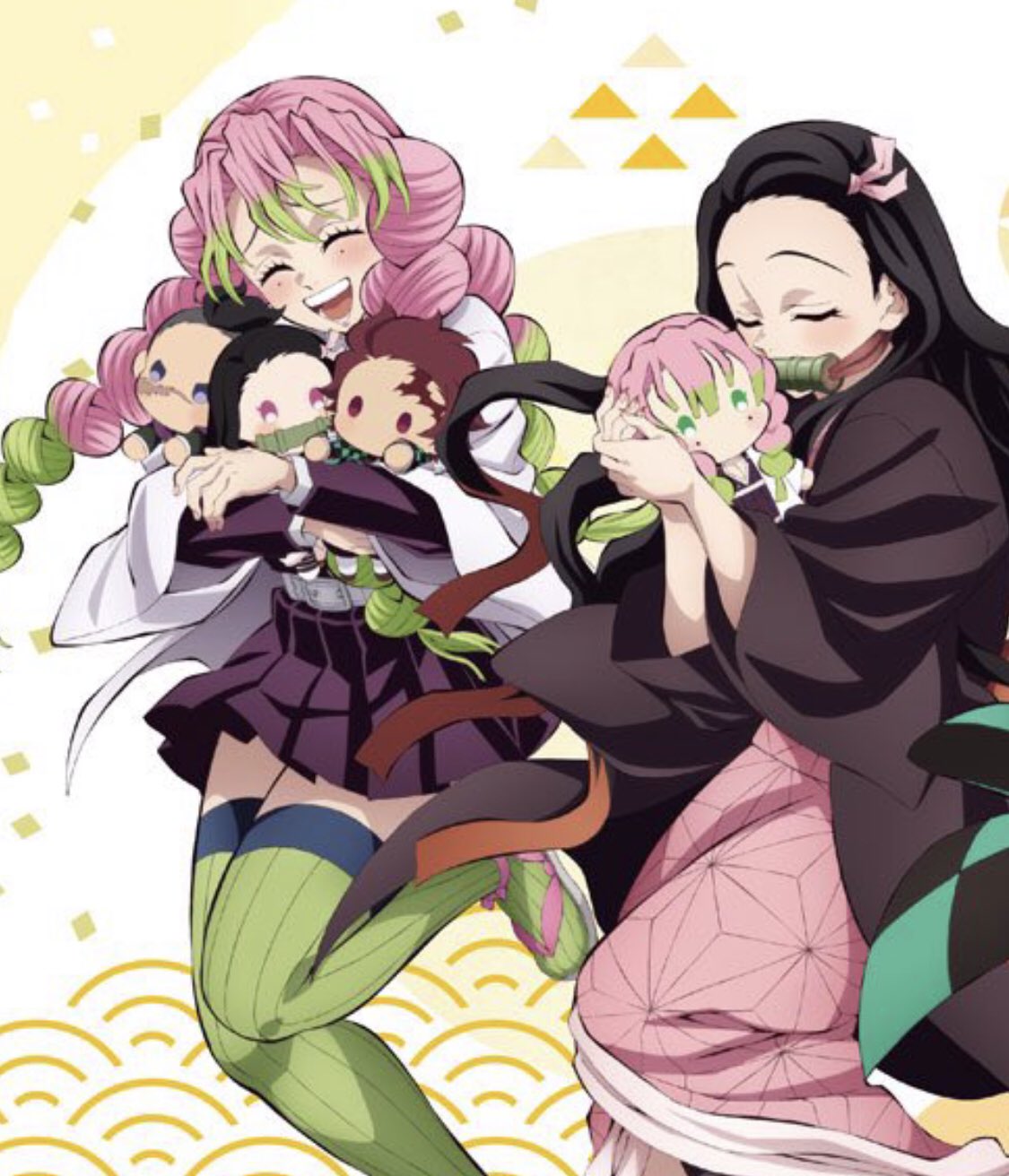amber ♡ on X: Nezuko with the Mitsuri plush and Mitsuri with her kids 🥹🥺  t.coUm6bLigze6  X