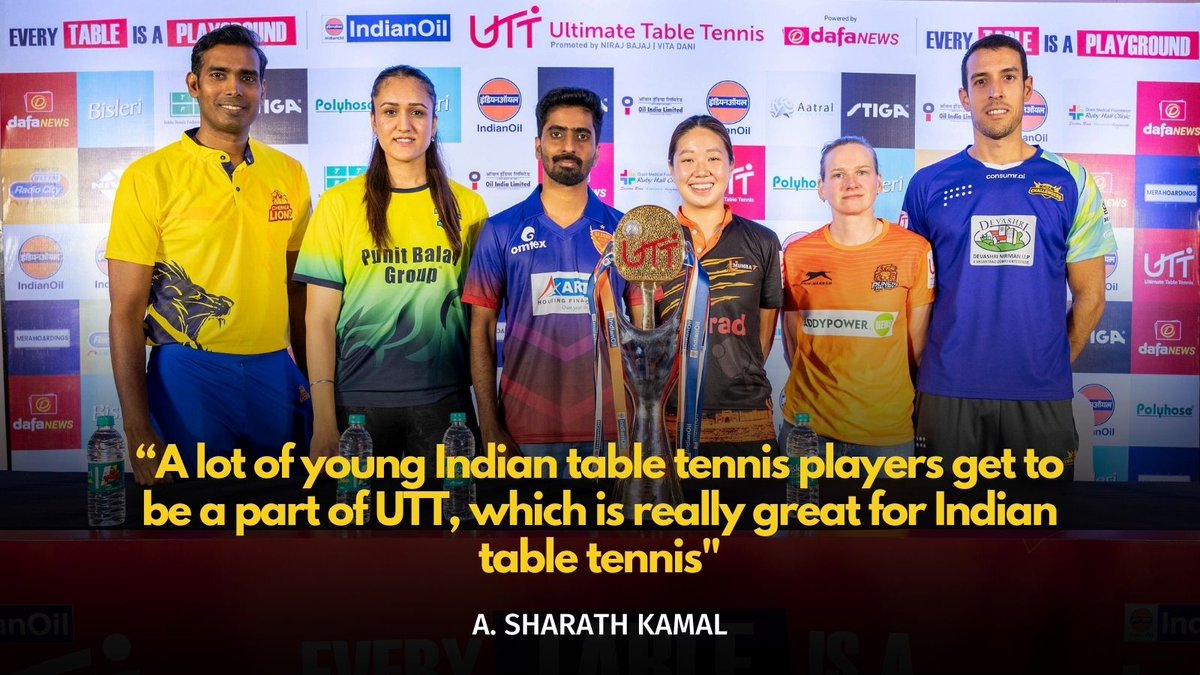 A day after turning 41, A. Sharath Kamal will lead Chennai Lions’ defence against Puneri Paltan TT in Ultimate Table Tennis opener as the franchise-based league returns after a three-year hiatus

✍️ @karhacter 

Preview➡️bit.ly/44L658t
#UltimateTableTennis