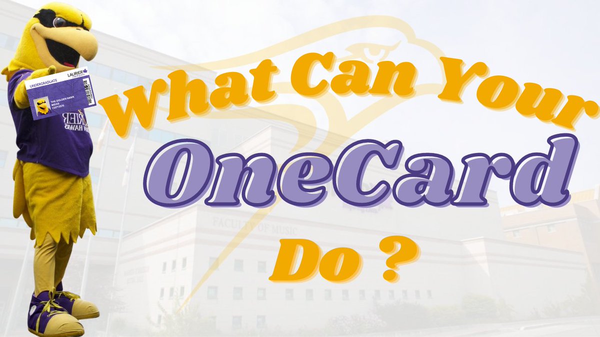 Want to know how you can use your OneCard 🪪 on campus?

Check out our YouTube video to learn more!: youtube.com/watch?v=XOeALQ…

#wilfridlaurieruniversity #wlu #onecard