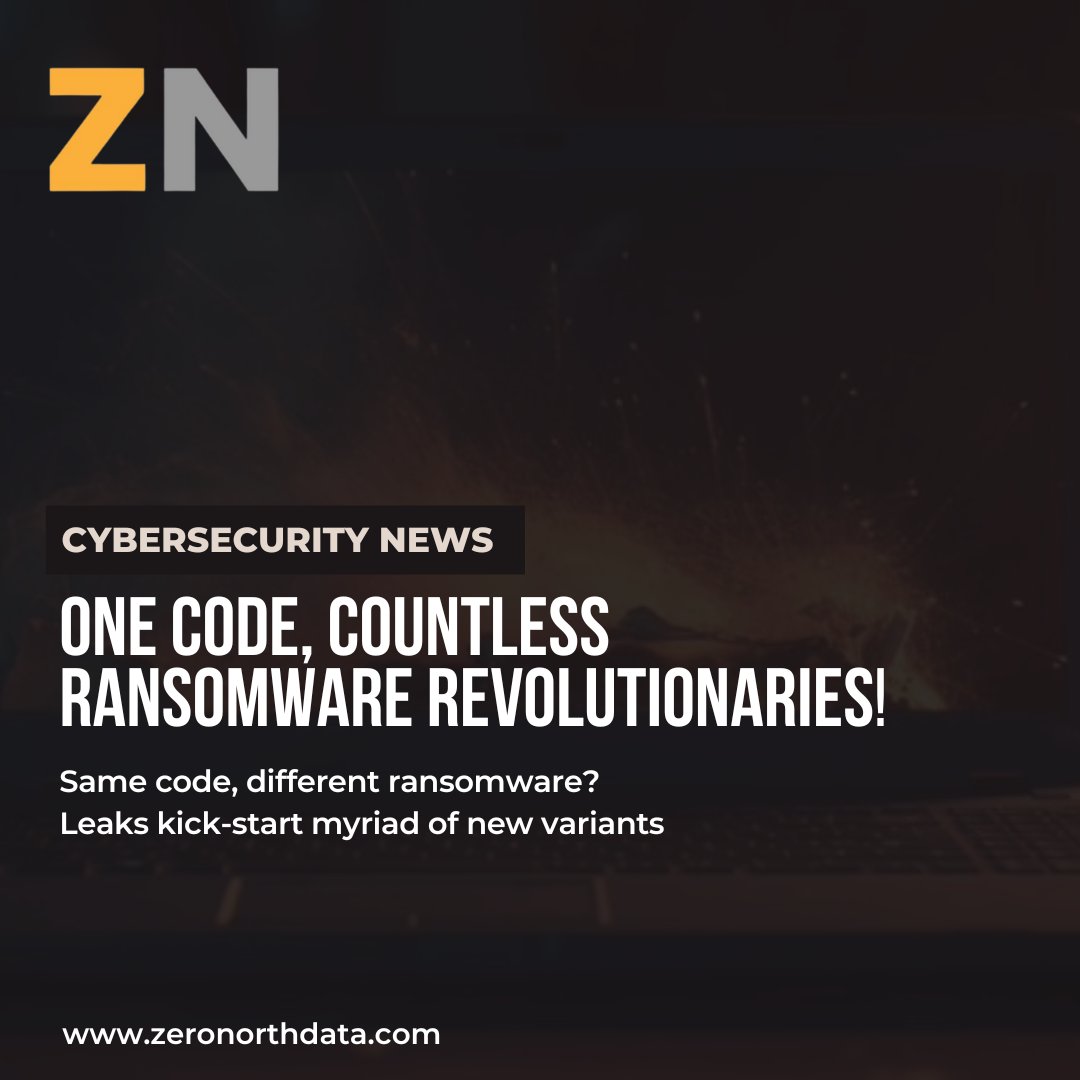 ZeroNorth11's tweet photo. Leaked code sparks a ransomware revolution, spawning countless new variants. Brace for the chaos! #CyberSecurity #Ransomware #CodeLeaks #DigitalThreat

https://t.co/RwVHQyuOW3 https://t.co/w4OiqENP1Z