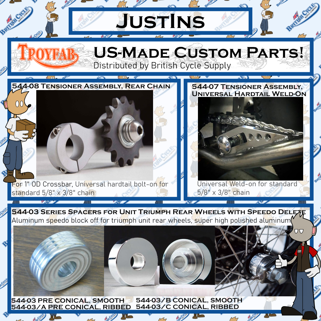 No Sales this Week, but we do have some Just Ins!
Troyfab US-made custom parts.

Just a few examples of custom parts we carry!

#motorcycleparts #vintagemotorcycle #triumphmotorcycle #custommotorcycle #custommotorcycleparts #partdelete #troyfab #troyfabcustom