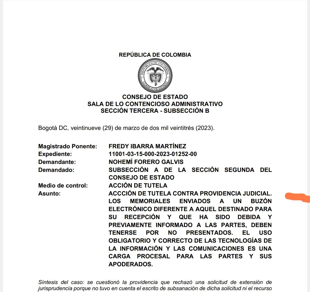 JurisprudenCol's tweet photo. Los memoriales enviados a un buzón electrónico diferente a aquel destinado para su recepción y que ha sido debida y previamente informado a las partes, deben tenerse por no presentados.

Pues El uso obligatorio y correcto de las tecnologías de la información y las comunicaciones es una carga procesal para las partes y sus apoderados.

https://t.co/XQxmW0SNJ3

Portal de Actualización Jurisprudencial 🛒 Solicita tu suscripción aquí 👉 https://t.co/LAQoZz9cUI