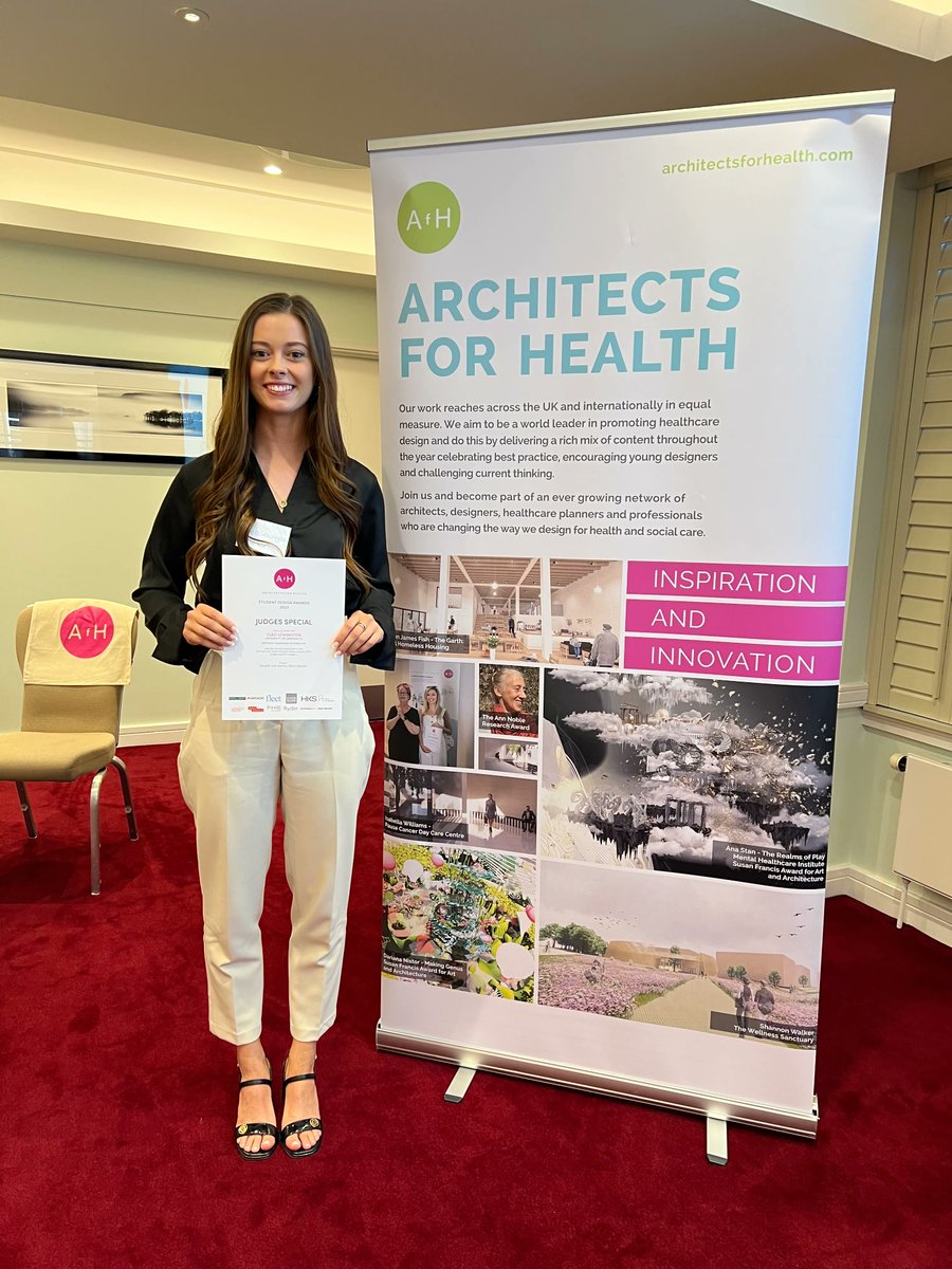Landscape at Greenwich (@landscape_gre) on Twitter photo We are delighted that Landscape Architecture student, Cleo Lewington, received the Judges Prize at the Architects for Health awards!
Cleo’s design uses green technology to discuss the negative impacts of social media addiction.
buff.ly/3Obn8uH
<a href="/AfH_news/">ArchitectsForHealth</a>
<a href="/UniofGreenwich/">Uni of Greenwich</a> We are delighted that Landscape Architecture student, Cleo Lewington, received the Judges Prize at the Architects for Health awards!
Cleo’s design uses green technology to discuss the negative impacts of social media addiction.
buff.ly/3Obn8uH
<a href="/AfH_news/">ArchitectsForHealth</a>
<a href="/UniofGreenwich/">Uni of Greenwich</a>