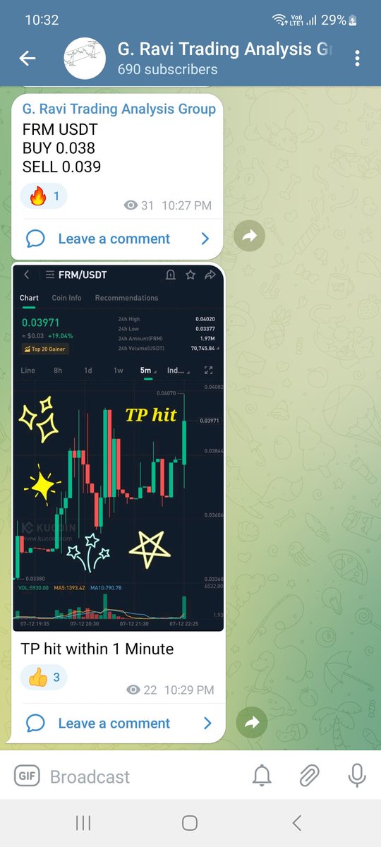 CoinRavi's tweet photo. "📢 Trade Update: 🔔 Our analysis in G Ravi Trading analysis group hit the target price! 🎯 FRM/USDT just reached our predicted Take Profit level, delivering profitable results. 🚀 Join us for more accurate market insights and trading calls. Happy trading! 💰  #TradingSuccess" https://t.co/tFtNiuf2Jf