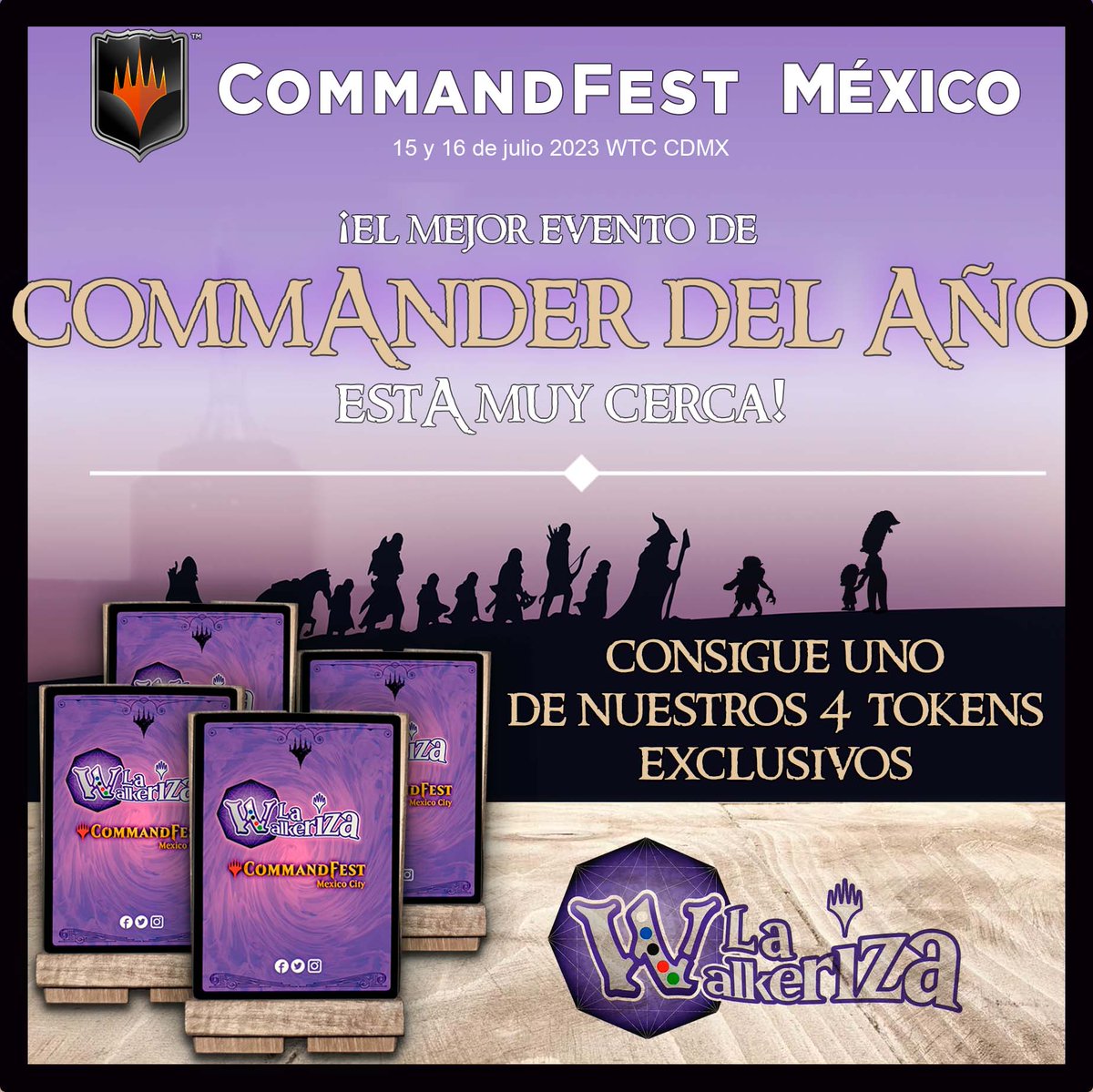 LWalkeriza's tweet photo. 4 diferentes tokens exclusivos que vamos a regalar en el #CommandFestMexico // @megaxpoficial   ( piezas limitadas) 

#MTGHispano #MTG #MagicTheGathering  #CommandFest #MegaXP #CommandZone #MTGcommander https://t.co/GaAL75GEZD